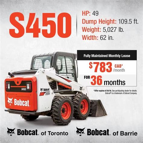 cat skid steer lease payment|bobcat skid steer lease programs.